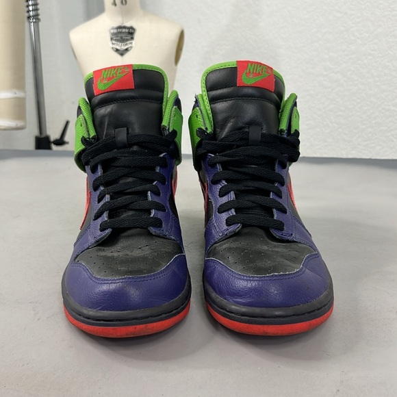 309432-081 Nike Dunk High Bling Pack 2006 VTG Black Green Purple M7 W8.5 - Picture 3 of 9